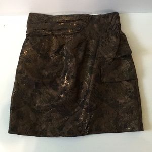 Mini Skirt . Sz Small Green with gold